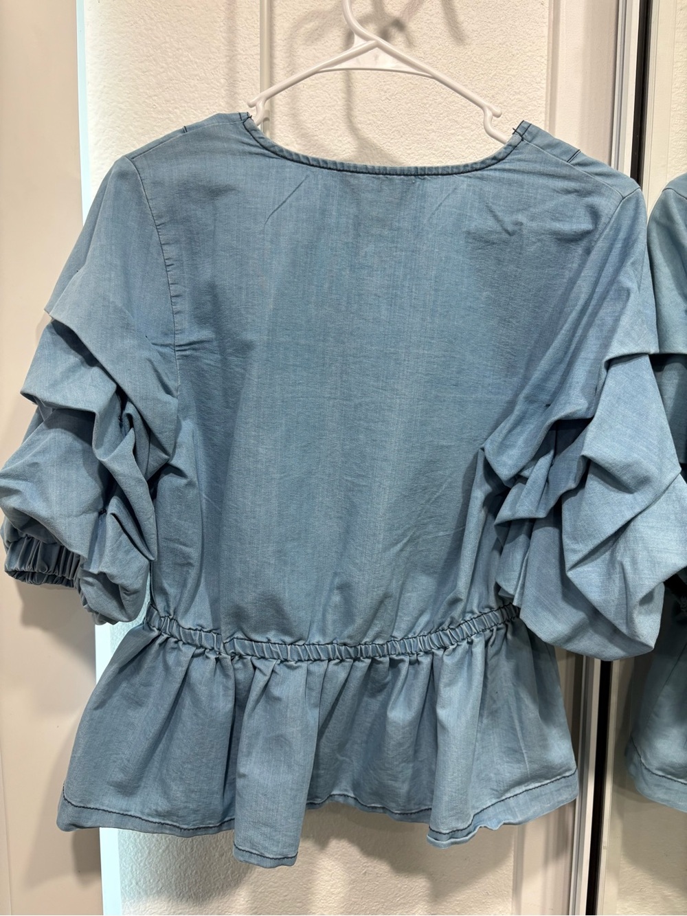 Soft Blouse with Ruffle Sleeves - Picture 2 of 5